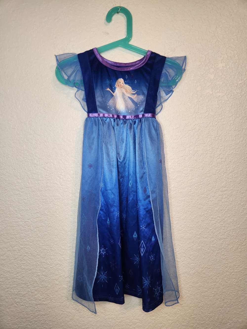 Disney Girls Blue Princess Frozen Elsa nightgown Costume Dress 3t